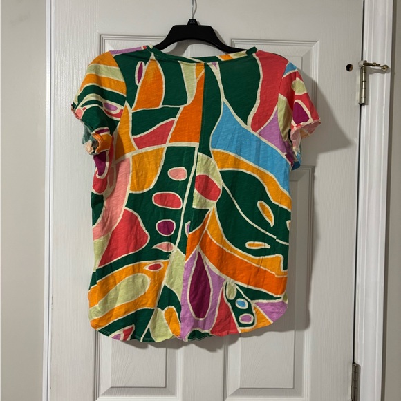 Christian Siriano Multicolor Abstract Short Sleeve Top - Picture 2 of 2